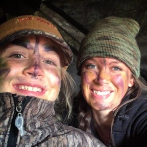 Trisha & daughter turkey hunting